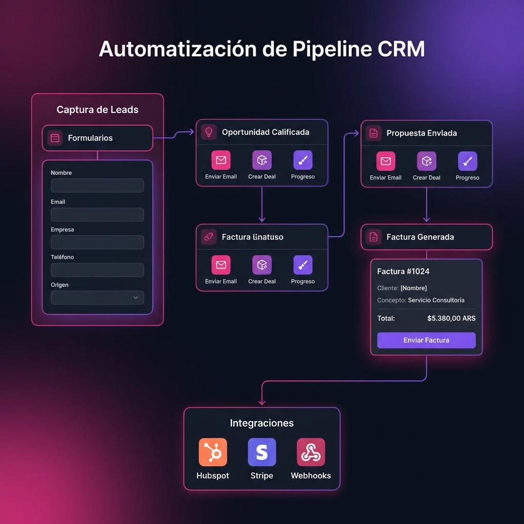 Pipeline de Automatización CRM y Ventas